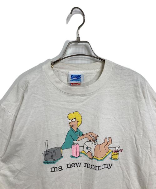 SHARKY'S（シャーキーズ）SHARKY'S (シャーキーズ) 【古着】プリントTシャツ　コットンTシャツ　シングルステッチ　USA製 ホワイト サイズ:XLの古着・服飾アイテム