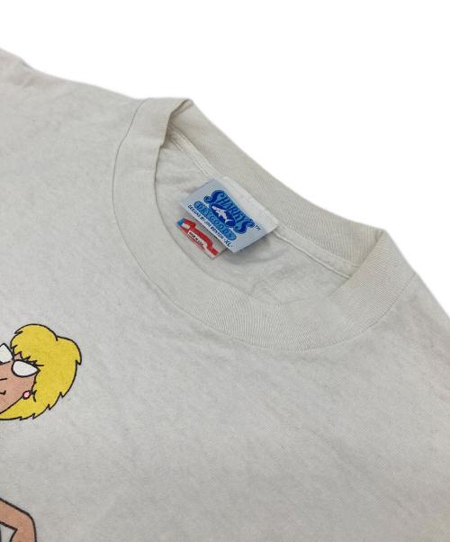 SHARKY'S（シャーキーズ）SHARKY'S (シャーキーズ) 【古着】プリントTシャツ　コットンTシャツ　シングルステッチ　USA製 ホワイト サイズ:XLの古着・服飾アイテム