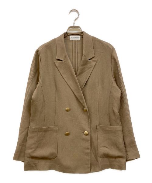 La boutique BonBon（ラブティックボンボン）La boutique BonBon (ラブティックボンボン) メッシュメタルボタンライトジャケット ベージュ サイズ:Fの古着・服飾アイテム