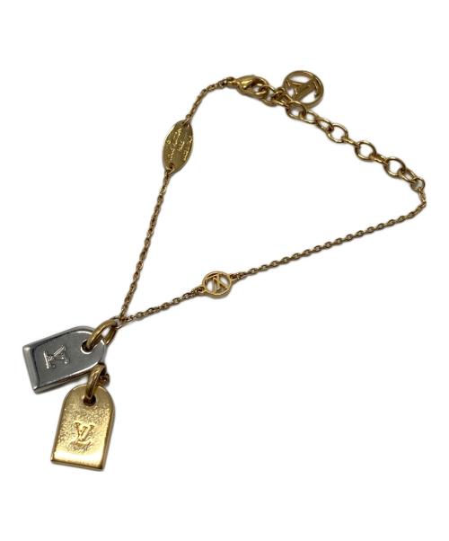 LOUIS VUITTON（ルイ ヴィトン）LOUIS VUITTON (ルイ ヴィトン) チェーン ブレスレット ナノグラム　イタリア製 ゴールド×シルバー サイズ:実寸参照の古着・服飾アイテム