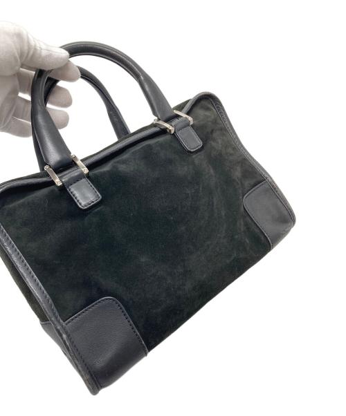 LOEWE（ロエベ）LOEWE (ロエベ) スエードハンドバッグ　アマソナ ブラック サイズ:実寸参照の古着・服飾アイテム