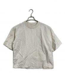 MHL（エムエイチエル）の古着「DRY COTTON LINEN P/O SHIRT  ドライコットンリネンプルオーバーシャツ　半袖トップス」｜ホワイト