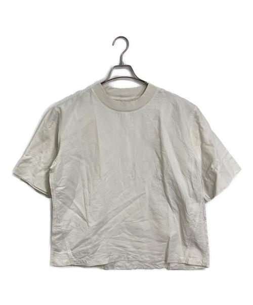 MHL（エムエイチエル）MHL (エムエイチエル) DRY COTTON LINEN P/O SHIRT  ドライコットンリネンプルオーバーシャツ　半袖トップス ホワイト サイズ:1の古着・服飾アイテム