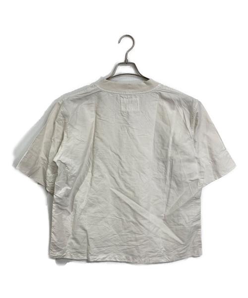 MHL（エムエイチエル）MHL (エムエイチエル) DRY COTTON LINEN P/O SHIRT  ドライコットンリネンプルオーバーシャツ　半袖トップス ホワイト サイズ:1の古着・服飾アイテム