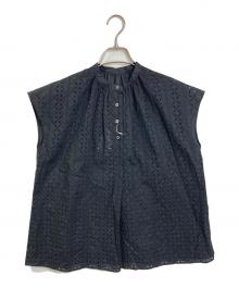 MACKINTOSH PHILOSOPHY（マッキントッシュ フィロソフィー）の古着「カットワークレースブラウス」｜ブラック