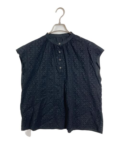 MACKINTOSH PHILOSOPHY（マッキントッシュ フィロソフィー）MACKINTOSH PHILOSOPHY (マッキントッシュ フィロソフィー) カットワークレースブラウス　ノースリーブブラウス ブラック サイズ:38の古着・服飾アイテム