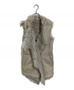 中古・古着通販】MARNI (マルニ) ムートンベスト ブラウン サイズ:42