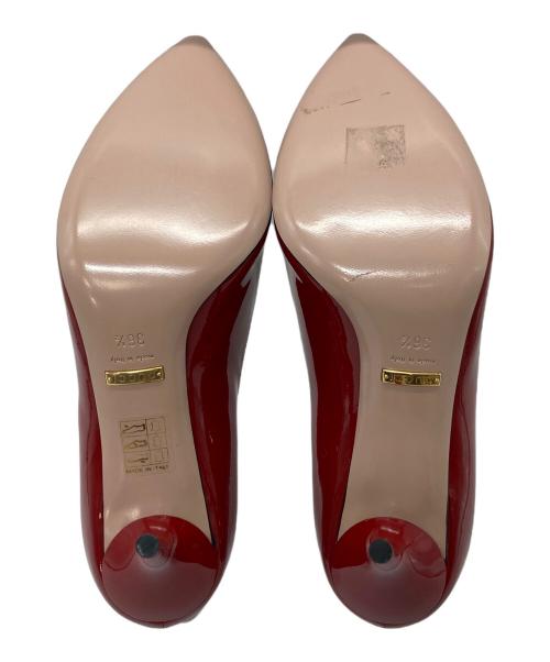 GUCCI（グッチ）GUCCI (グッチ) リボンパンプス　ピンヒール　スティレットヒール　イタリア製 レッド サイズ:36.5の古着・服飾アイテム