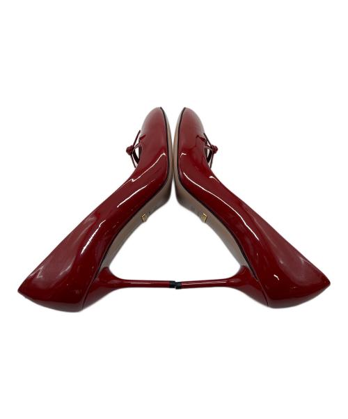 GUCCI（グッチ）GUCCI (グッチ) リボンパンプス　ピンヒール　スティレットヒール　イタリア製 レッド サイズ:36.5の古着・服飾アイテム