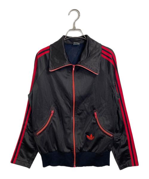 adidas（アディダス）adidas (アディダス) 【古着】70’s カーブポケット トラックジャケット　70年代 レッド×ブラック サイズ:50の古着・服飾アイテム