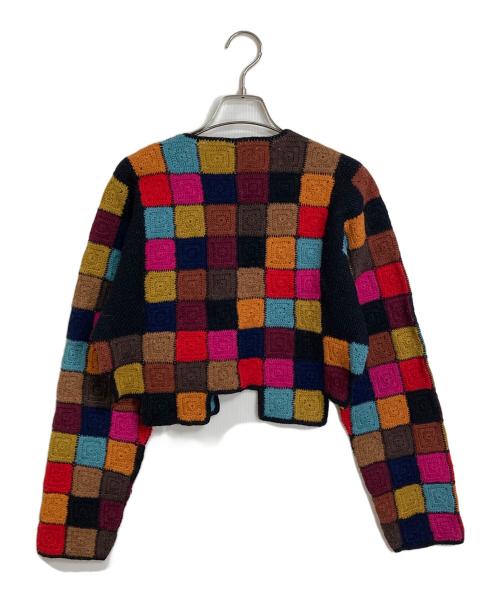 tsumori chisato（ツモリチサト）tsumori chisato (ツモリチサト) クロシェニットカーディガン　パッチワークカーディガン　イッセイミヤケ マルチカラー サイズ:FREEの古着・服飾アイテム