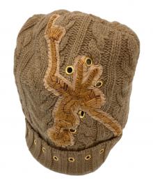 PRADA（プラダ）の古着「カシミヤ混ニット帽」｜ベージュ