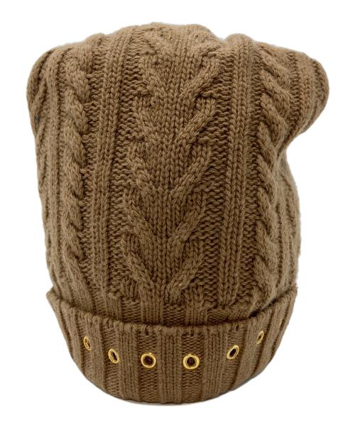 PRADA（プラダ）PRADA (プラダ) カシミヤ混ニット帽 ベージュの古着・服飾アイテム