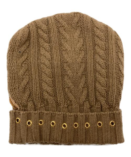 PRADA（プラダ）PRADA (プラダ) カシミヤ混ニット帽 ベージュの古着・服飾アイテム