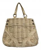 JUNYA WATANABE COMME des GARCONS(ジュンヤワタナベ コムデギャルソン）の古着「ツイードトートバッグ　トートバッグ ハンドバッグ　ドメスティック モード カバン 鞄 日本製」｜アイボリー