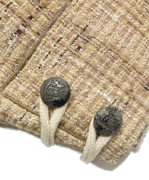 JUNYA WATANABE COMME des GARCONS（(ジュンヤワタナベ コムデギャルソン）JUNYA WATANABE COMME des GARCONS ((ジュンヤワタナベ コムデギャルソン) ツイードトートバッグ　トートバッグ ハンドバッグ　ドメスティック モード カバン 鞄 日本製 アイボリー サイズ:実寸参照の古着・服飾アイテム