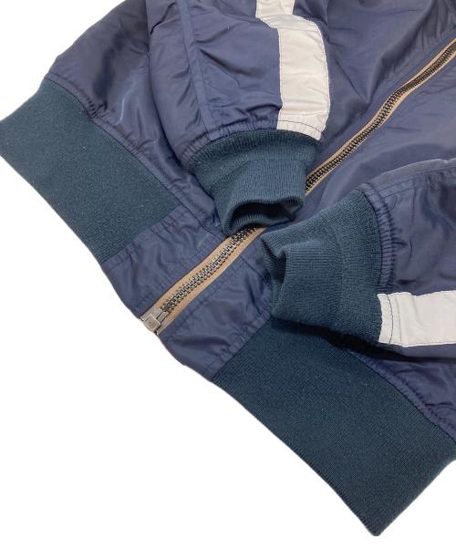 HOUSTON（ヒューストン）HOUSTON (ヒューストン) フライト ジャケット ミリタリー ロゴ リフレクター リフレクト REFLECT ネイビー サイズ:Mの古着・服飾アイテム