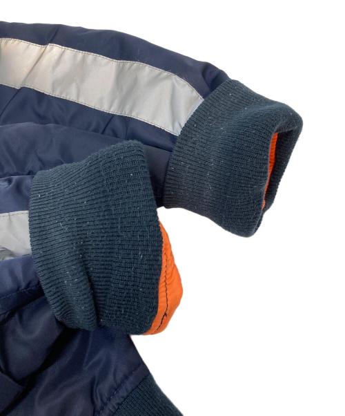 HOUSTON（ヒューストン）HOUSTON (ヒューストン) フライト ジャケット ミリタリー ロゴ リフレクター リフレクト REFLECT ネイビー サイズ:Mの古着・服飾アイテム