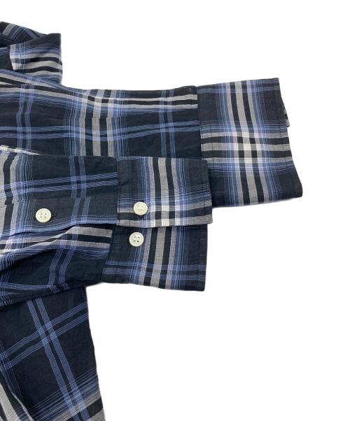 Spick and Span（スピックアンドスパン）Spick and Span (スピックアンドスパン) コットンボイルチェックシャツ　シースルーチェックシャツ ネイビー サイズ:FREEの古着・服飾アイテム