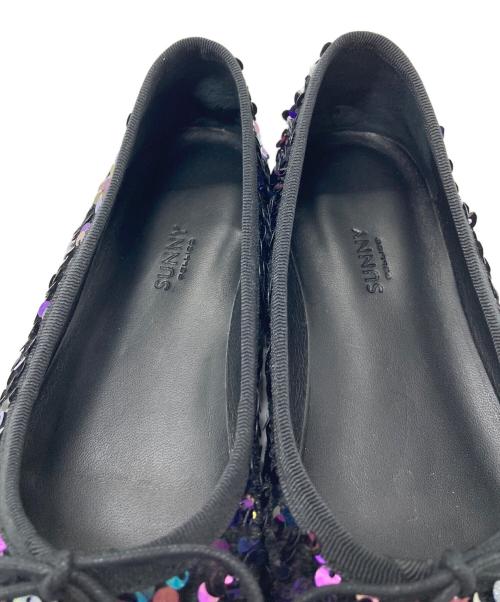 PELLICO SUNNY（ペリーコサニー）PELLICO SUNNY (ペリーコサニー) スパンコールフラットシューズ　バレエシューズ ブラック サイズ:35の古着・服飾アイテム