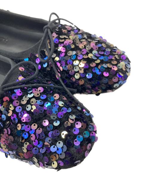 PELLICO SUNNY（ペリーコサニー）PELLICO SUNNY (ペリーコサニー) スパンコールフラットシューズ　バレエシューズ ブラック サイズ:35の古着・服飾アイテム