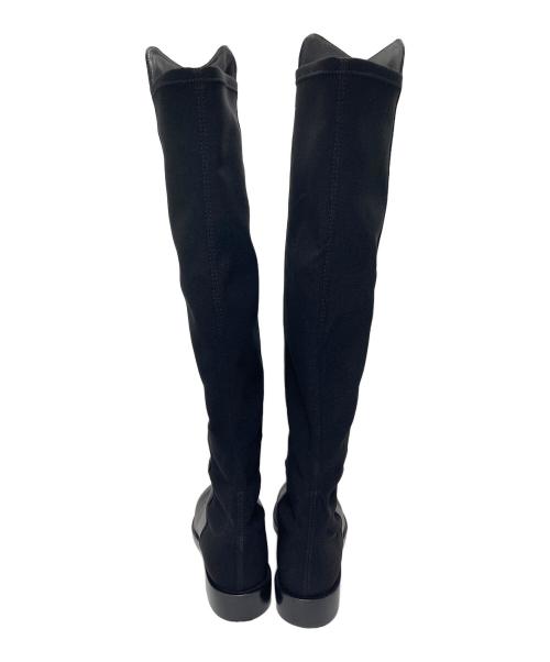 STUART WEITZMAN（スチュアートワイツマン）STUART WEITZMAN (スチュアートワイツマン) ロングブーツ　ローヒール ブラック サイズ:36の古着・服飾アイテム