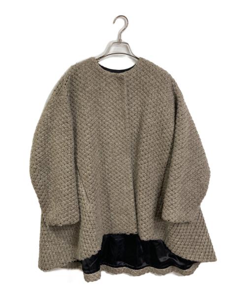 LE PHIL（ル フィル）LE PHIL (ル フィル) ポップコーンジャージーハーフコート ベージュの古着・服飾アイテム