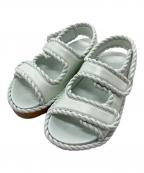 BOTTEGA VENETAボッテガベネタ）の古着「ジャック フラット サンダル　フラットサンダル　イタリア製」｜グリーン