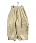 HARVESTYハーベスティー）の古着「コーデュロイサーカスパンツ　コットンパンツ　ビックシルエット」｜アイボリー