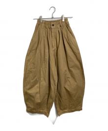 HARVESTY（ハーベスティー）の古着「サーカスワイドパンツ　日本製」｜ブラウン