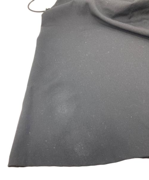 Y's（ワイズ）Y's (ワイズ) シワギャバステッチデザインスカート　アシンメトリー　 ブラック サイズ:2の古着・服飾アイテム