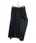 Y's (ワイズ) シワギャバステッチデザインスカート　アシンメトリー　 ブラック サイズ:2：10000円