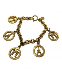 CELINE（セリーヌ）の古着「エッフェル塔 凱旋門 モチーフブレスレット」｜ゴールド