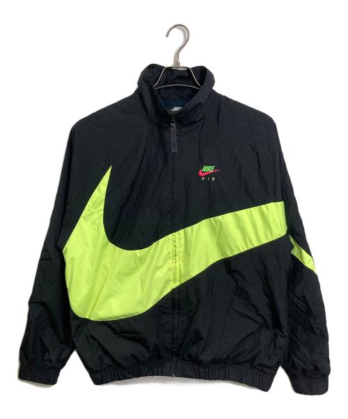 NIKE（ナイキ）NIKE (ナイキ) CITY NEON HBR WOVEN JACKET ナイロンジャケット ブラック×グリーン サイズ:Mの古着・服飾アイテム