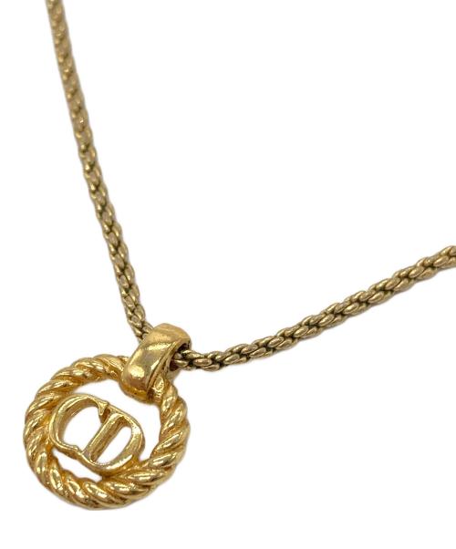 Christian Dior（クリスチャン ディオール）Christian Dior (クリスチャン ディオール) CDロゴ サークル ネックレス ゴールド サイズ:実寸参照の古着・服飾アイテム