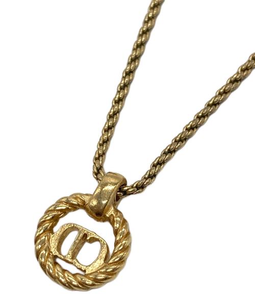 Christian Dior（クリスチャン ディオール）Christian Dior (クリスチャン ディオール) CDロゴ サークル ネックレス ゴールド サイズ:実寸参照の古着・服飾アイテム