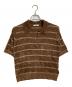 JOURNAL STANDARD（ジャーナルスタンダード）の古着「ベロアニット ポロシャツ　半袖シャツ」｜ブラウン