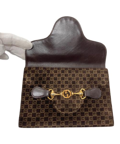 GUCCI（グッチ）GUCCI (グッチ) ホースビットＧＧ総柄財布　カードケース　ウォレット　OLD GUCCI ブラウン サイズ:実寸参照の古着・服飾アイテム