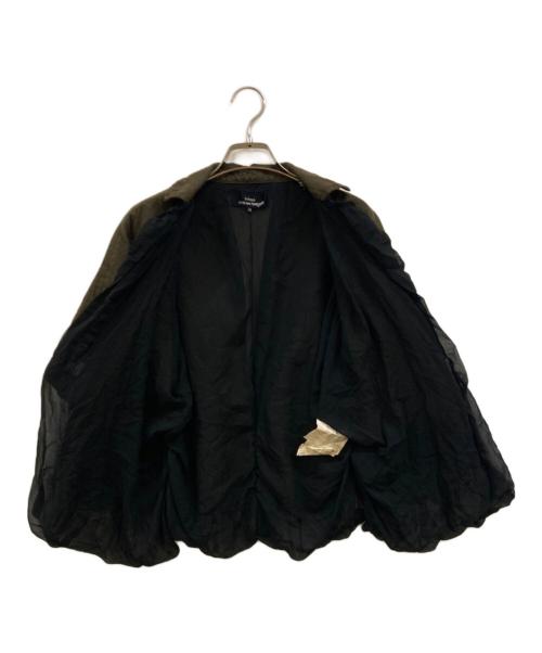 tricot COMME des GARCONS（トリココムデギャルソン）tricot COMME des GARCONS (トリココムデギャルソン) フリルデザインジャケット オリーブ サイズ:Ｍの古着・服飾アイテム