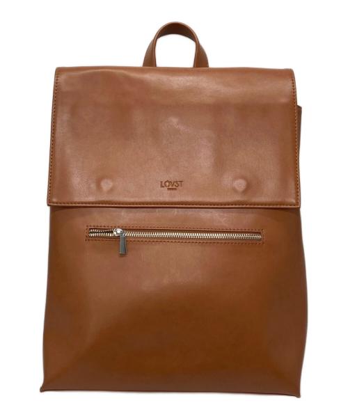 lovst tokyo（ラヴィスト トーキョー）LOVST TOKYO (ラヴィスト トーキョー) Apple Square Rucksack　レザーリュック ブラウン サイズ:実寸参照の古着・服飾アイテム