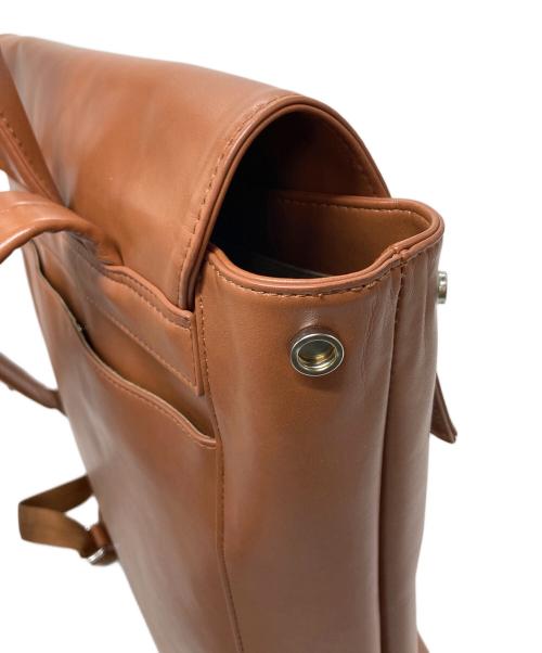 lovst tokyo（ラヴィスト トーキョー）LOVST TOKYO (ラヴィスト トーキョー) Apple Square Rucksack　レザーリュック ブラウン サイズ:実寸参照の古着・服飾アイテム