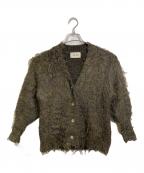 THE TOEザ・トゥー）の古着「PIGALLE SHAGGY CARDIGAN シャギーニットカーディガン」｜グリーン