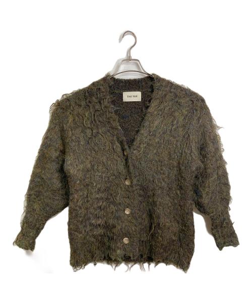 THE TOE（ザ・トゥー）THE TOE (ザ・トゥー) PIGALLE SHAGGY CARDIGAN シャギーニットカーディガン グリーン サイズ:Sの古着・服飾アイテム