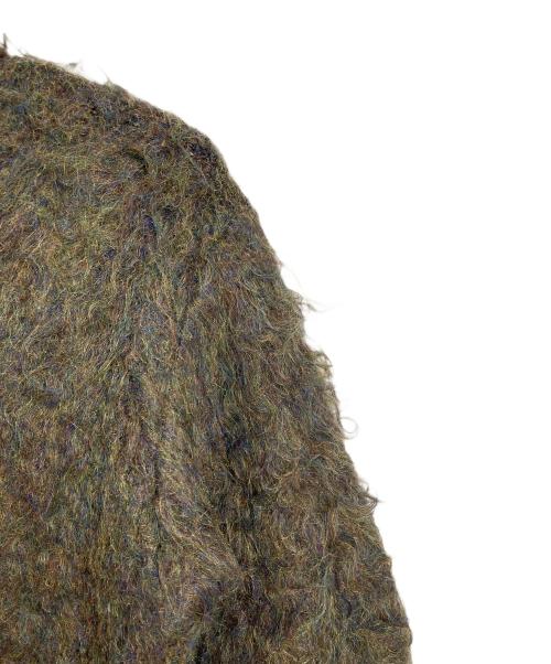 THE TOE（ザ・トゥー）THE TOE (ザ・トゥー) PIGALLE SHAGGY CARDIGAN シャギーニットカーディガン グリーン サイズ:Sの古着・服飾アイテム