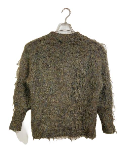 THE TOE（ザ・トゥー）THE TOE (ザ・トゥー) PIGALLE SHAGGY CARDIGAN シャギーニットカーディガン グリーン サイズ:Sの古着・服飾アイテム