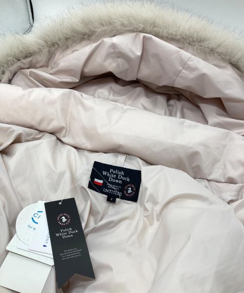 UNTITLED（アンタイトル）UNTITLED (アンタイトル) 【はっ水機能/フード取り外し可】ミディダウンコート ライトベージュ サイズ:M 未使用品の古着・服飾アイテム