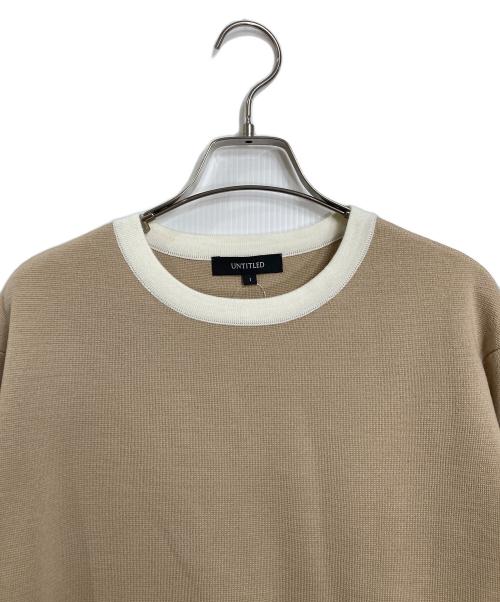 UNTITLED（アンタイトル）UNTITLED (アンタイトル) ウールミラノリブニット　アクリル混ニット ベージュ サイズ:S 未使用品の古着・服飾アイテム