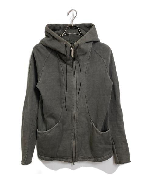 THE VIRIDI-ANNE（ヴィリジアン）THE VIRIDI-ANNE (ヴィリジアン) ジップパーカー　コットンパーカー　ラグランパーカ　起毛 グレー サイズ:1の古着・服飾アイテム