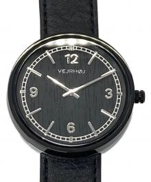 VEJRHOJ（ヴェアホイ）の古着「NORDIC | night クリスタルガラス　本革レザー　3ATM」｜ブラック