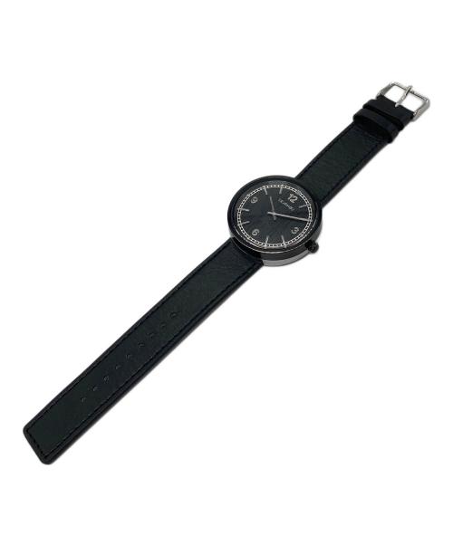 VEJRHOJ（ヴェアホイ）VEJRHOJ (ヴェアホイ) NORDIC | night クリスタルガラス　本革レザー　3ATM ブラック サイズ:実寸参照の古着・服飾アイテム